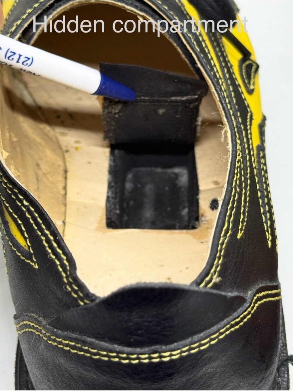 Sha Sha IS0008 G-Spot Tribal Flame Platform Shoes Hidden Stash Spot. Size 10.5 - Picture 6 of 7
